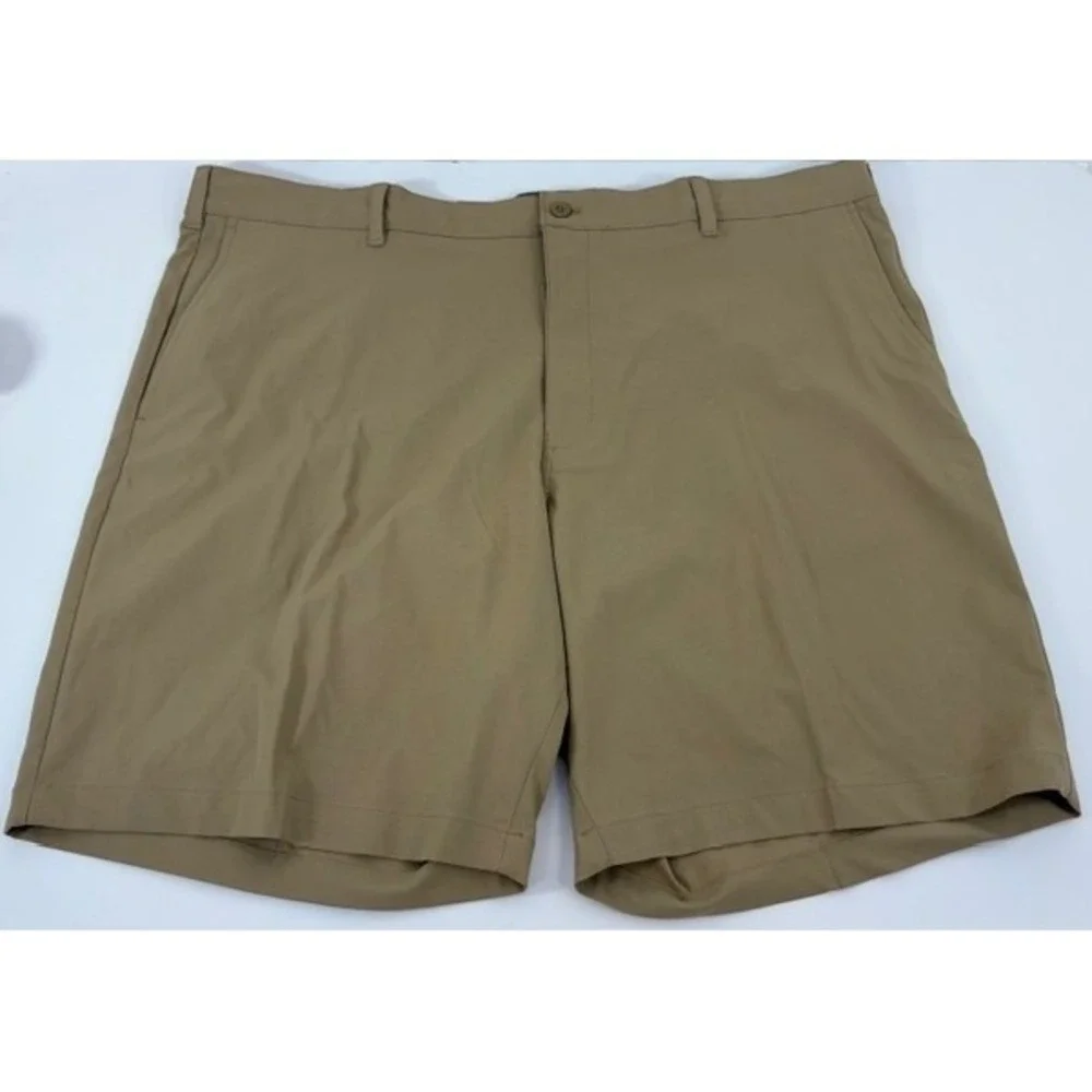 Ben Hogan Men's 42 Chinchilla Khaki Performance Golf Shorts Stretch Tech Preppy‎